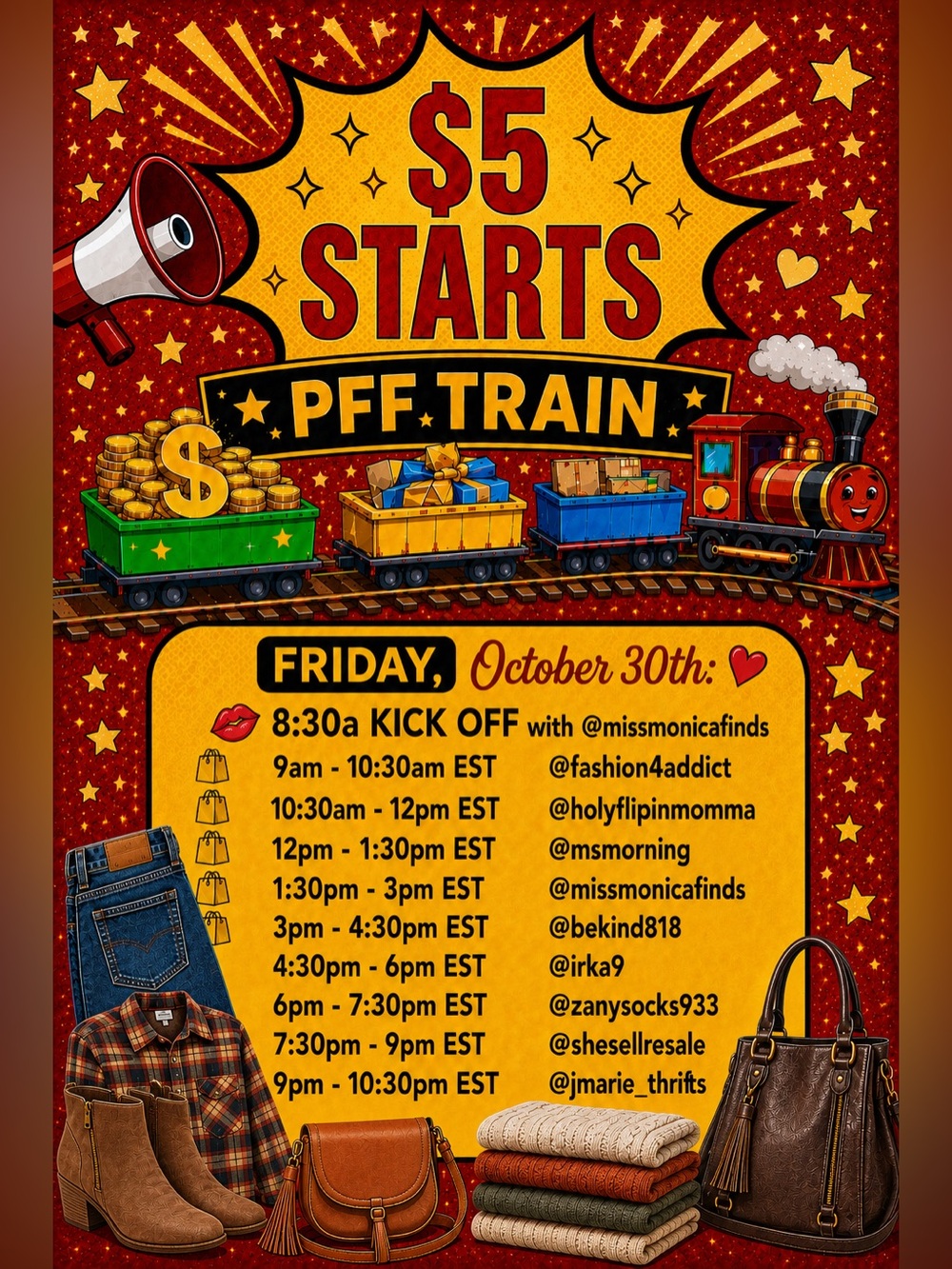 💃🏻🚂FRIDAY August 28th- PFF Train🚂💃🏻 - Picture 3 of 4